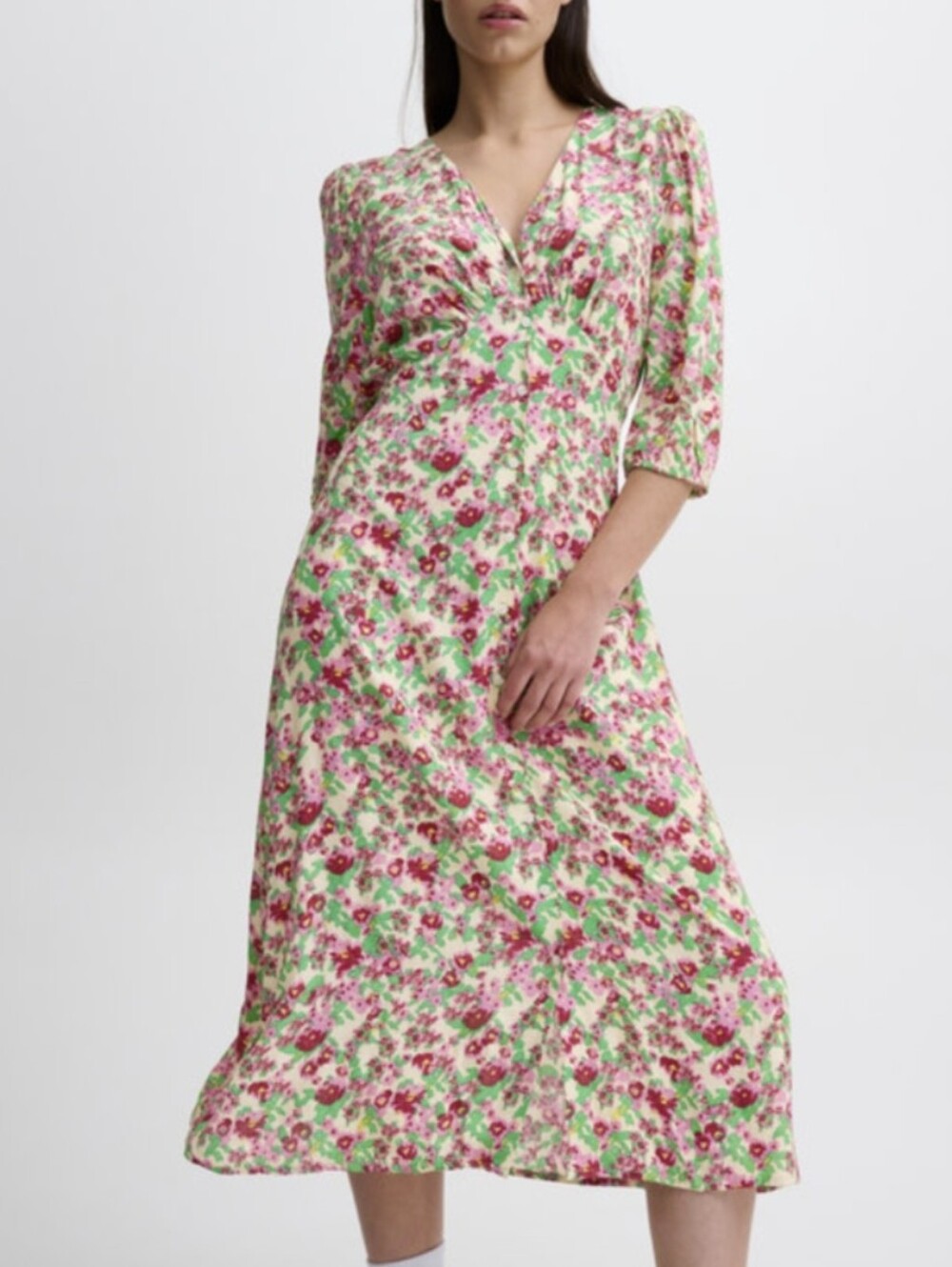 NWT Ichi Enora Floral Midi Dress